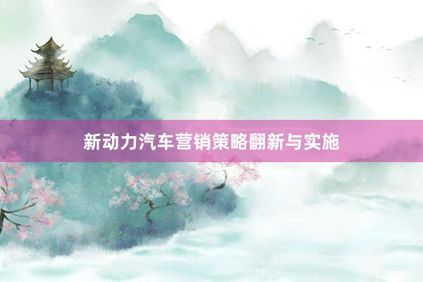 新动力汽车营销策略翻新与实施